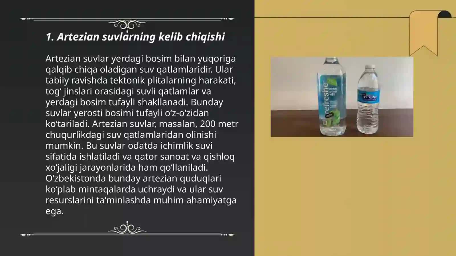 Artezian suvlarning rejimi 3