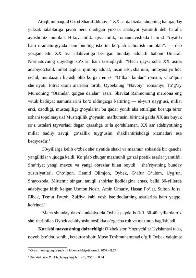 Oybek lirikasi 3