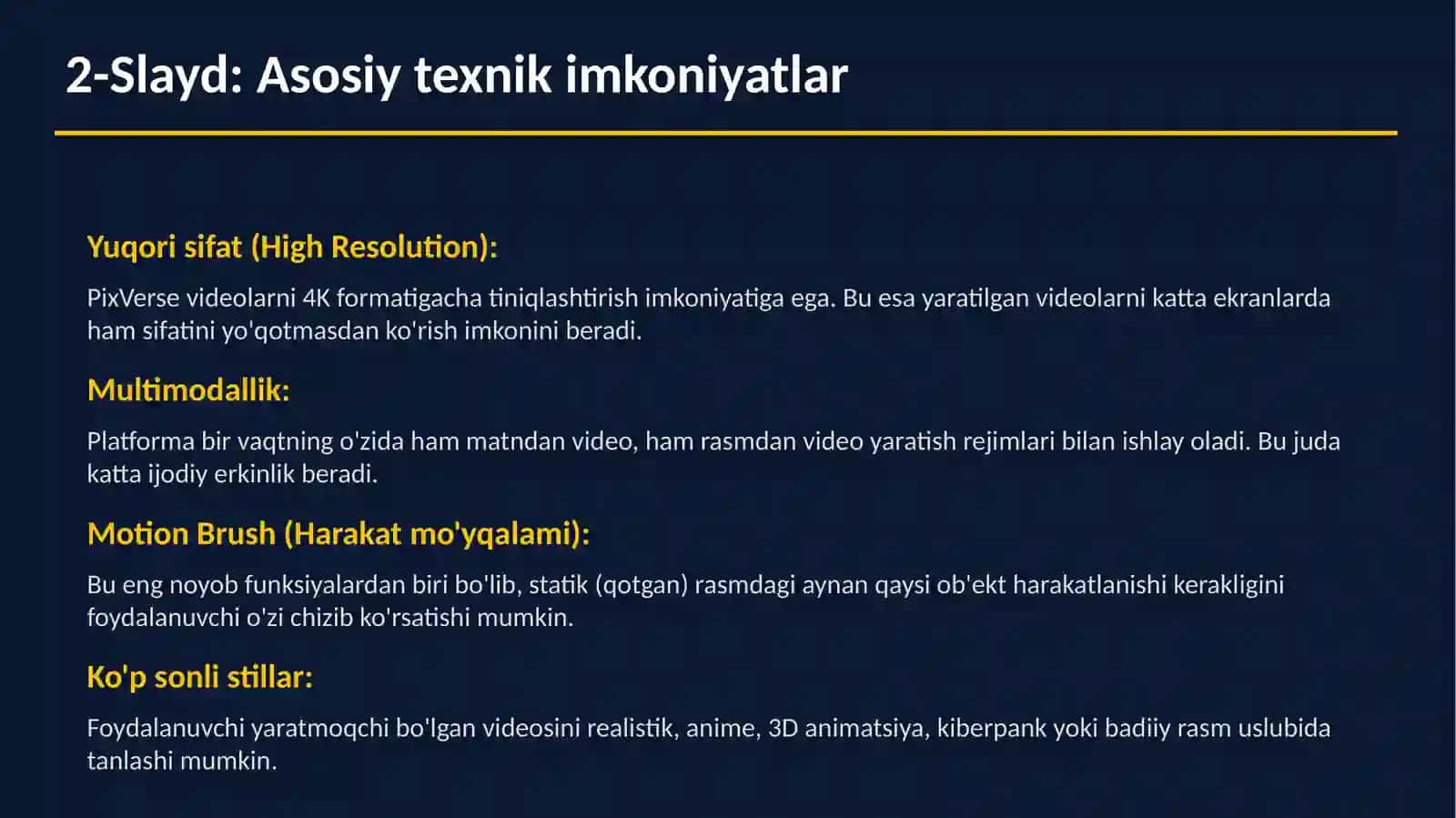 PixVerse AI tushunchasi 3