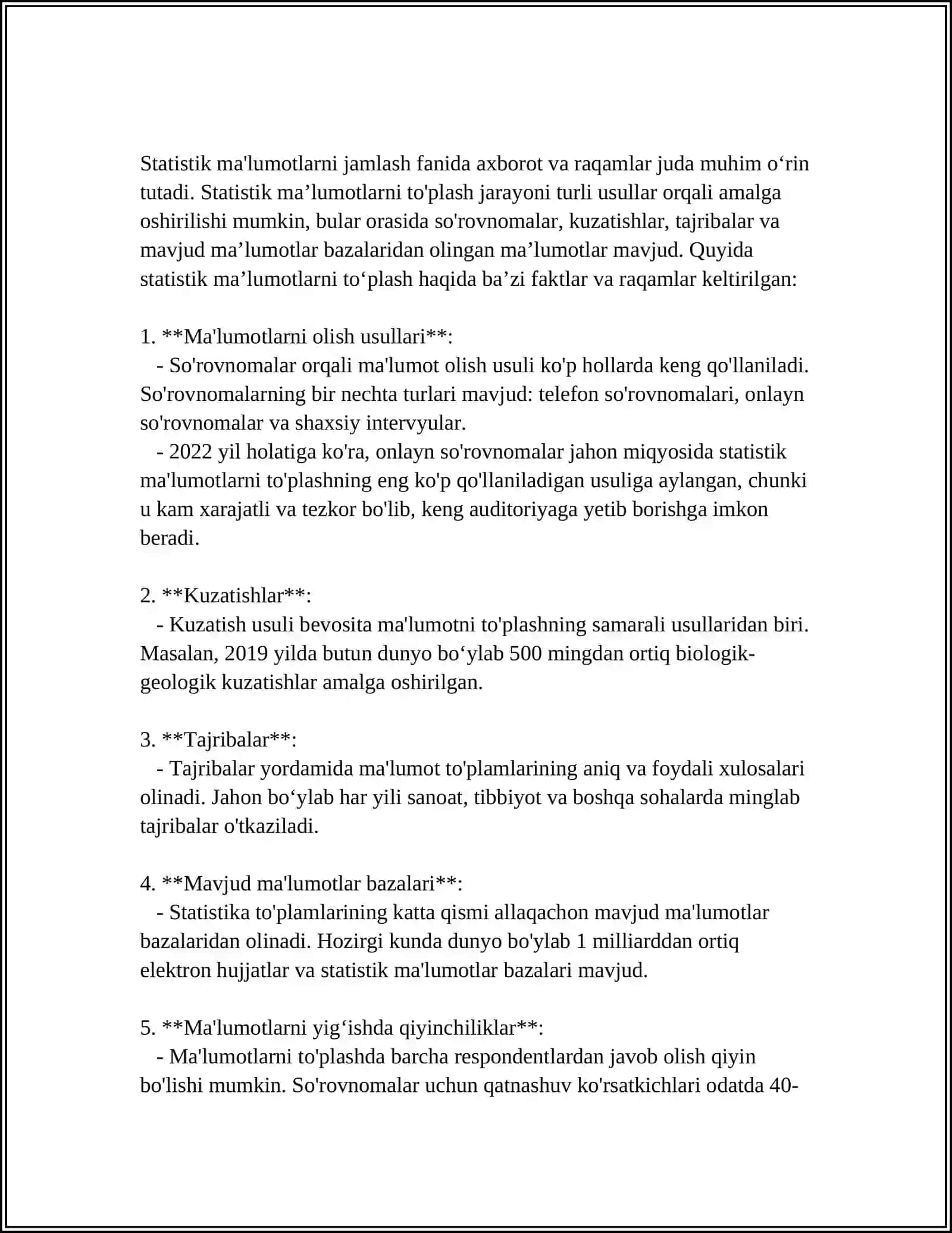 STATISTIK JAMLASH VA GURUXLASH 3