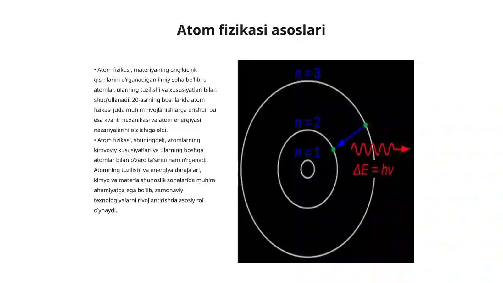 Atom fizikasi.Atom modellari 3