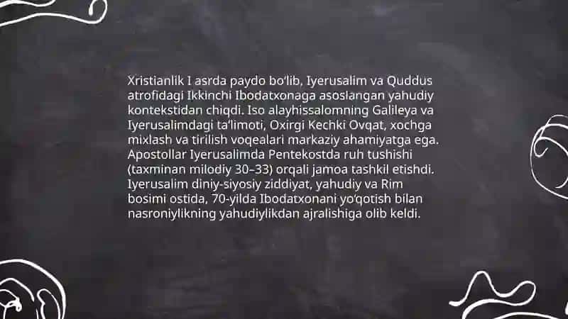 Xristianlikning paydo bo‘lishi 3