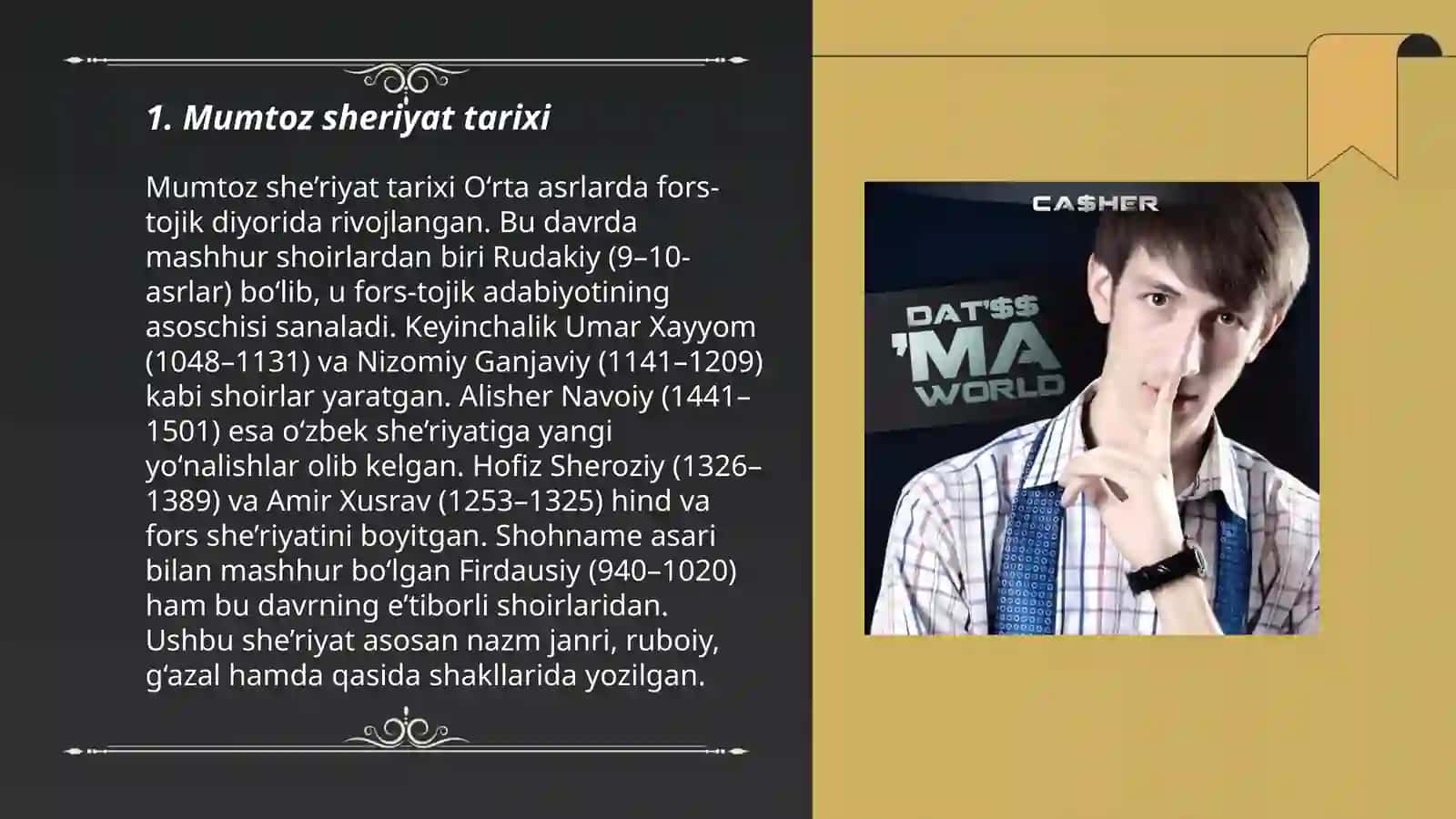 Mumtoz she'riyat tarixi 3