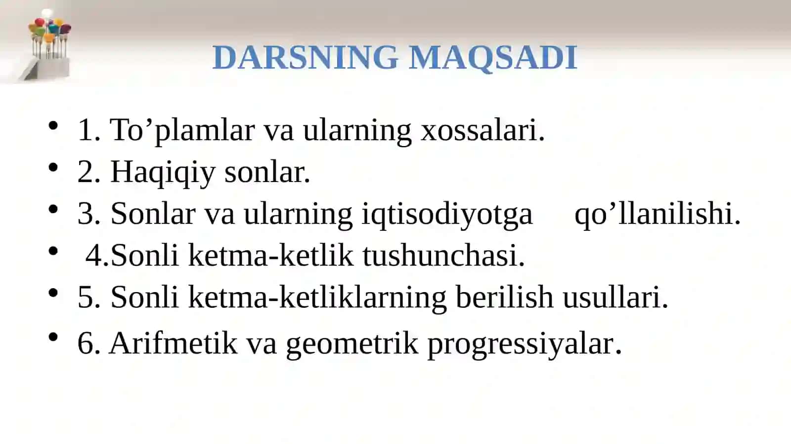 Iqtisodchilar uchun matematika I 3