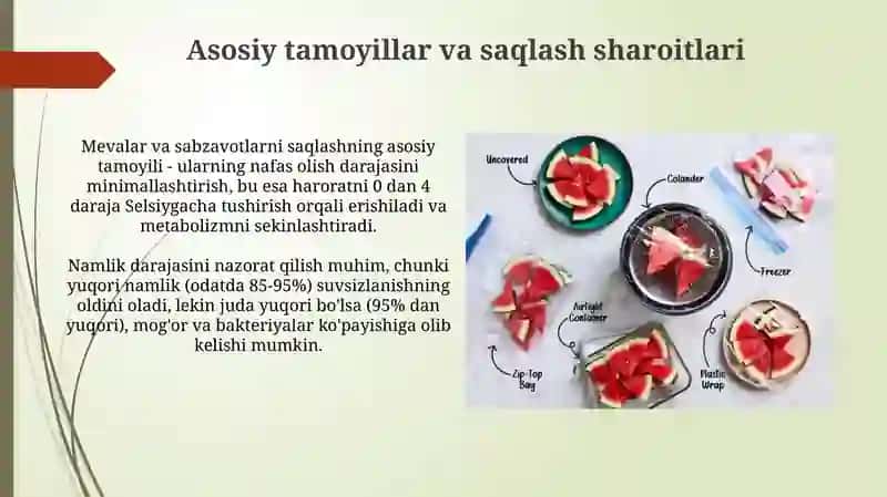 Meva-sabzavot mahsulotlarini saqlash usullari 3