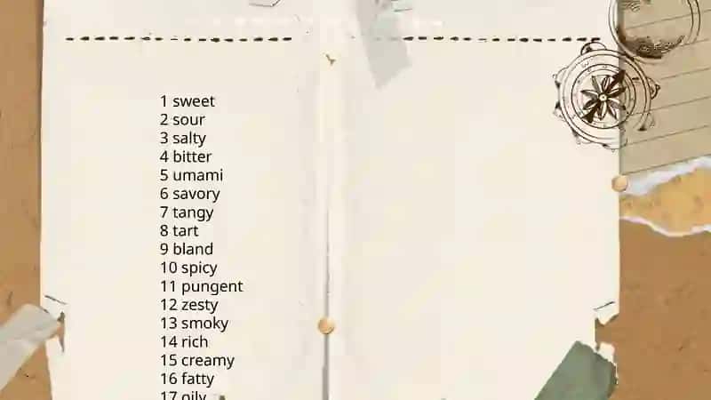 Adjectives for Taste 3