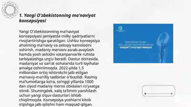 Yangi O'zbekistonning ma'naviyat konsepsiyasi 3