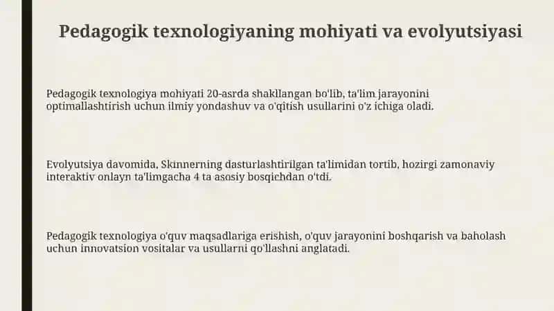 Pedagogik Texnikalar haqida tushuncha 3