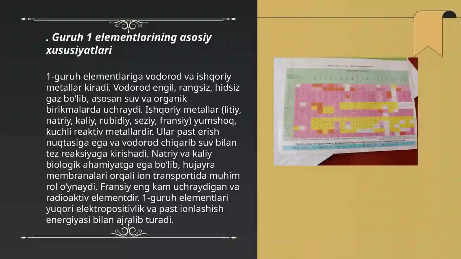 1 guruh elementlari taqdimot ishi 3