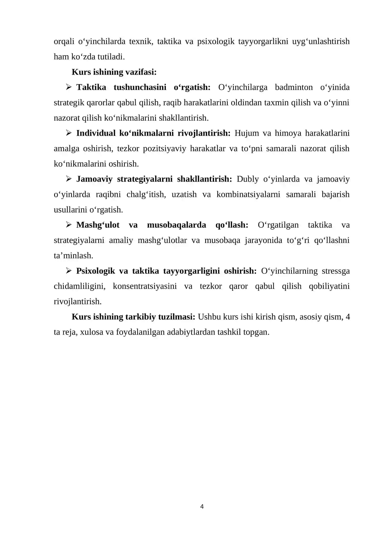 Badminton o‘yin taktikasi 3