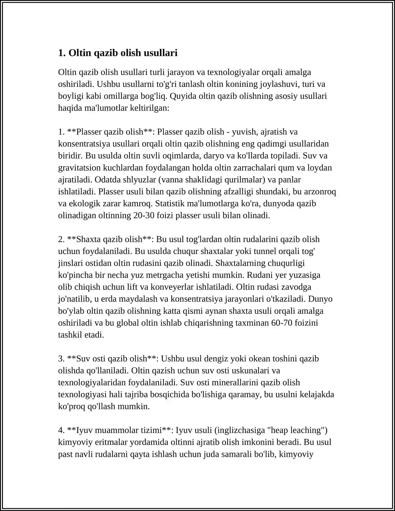OLTIN ISHLAB CHIQARISH TEXNOLOGIYASI 3