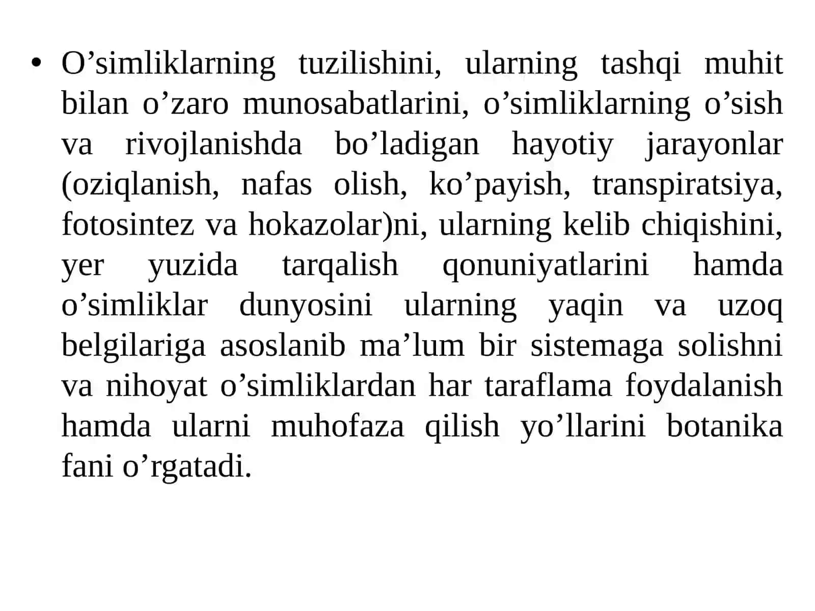 BOTANIKA FANIGA KIRISH 3