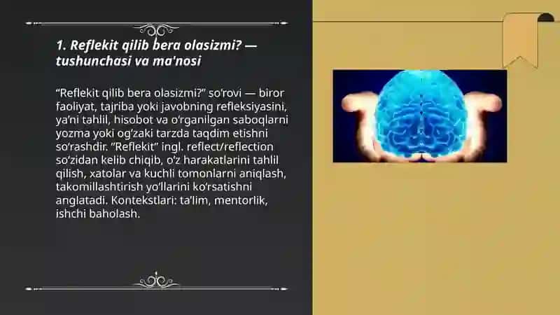 Reflekit qilib bera olasizmi 3