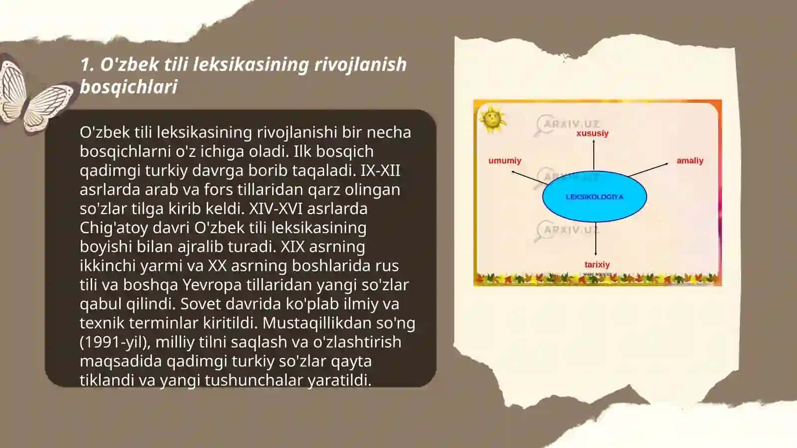 O'zbek tili leksikasining tarixiy taraqqiyoti 3