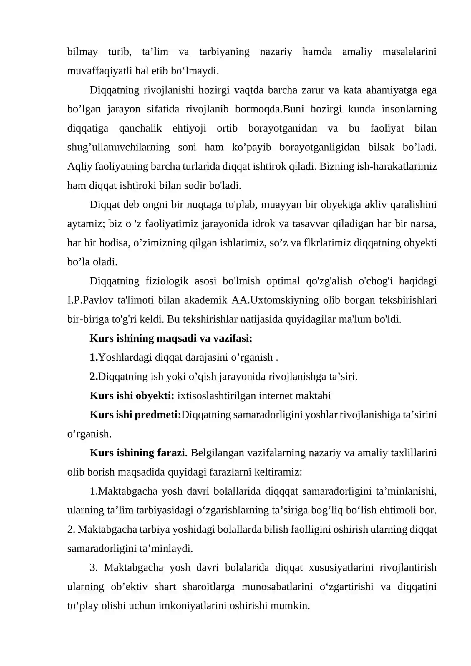 Diqqat samaradorligiga tasir ko’rsatuvchi omillar 3
