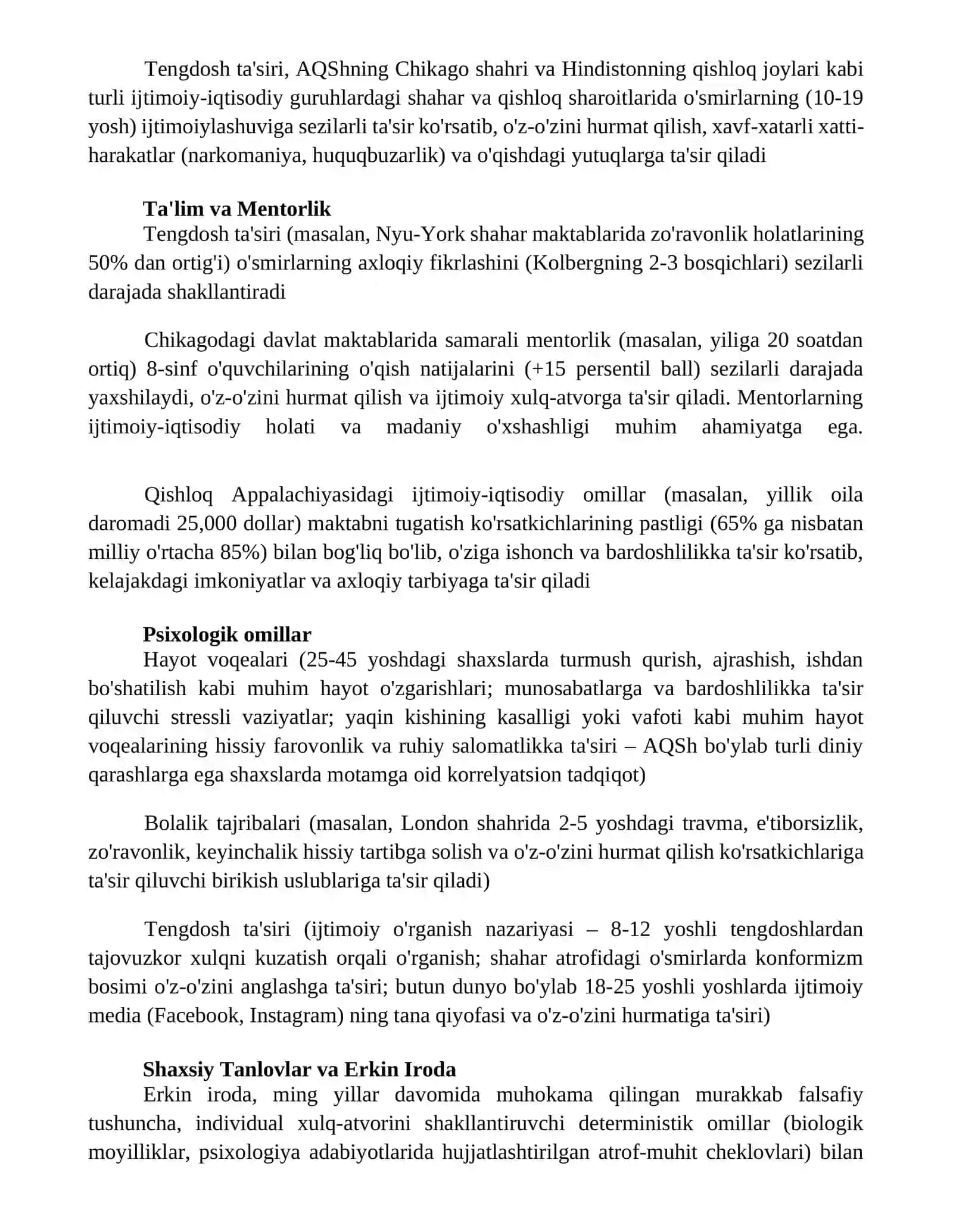 Xarakter shakllanishida tasir etuvchi omillar 3