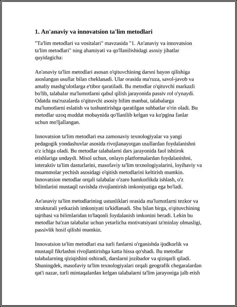 TA'LIM METODLARI VA VOSITALARI 3