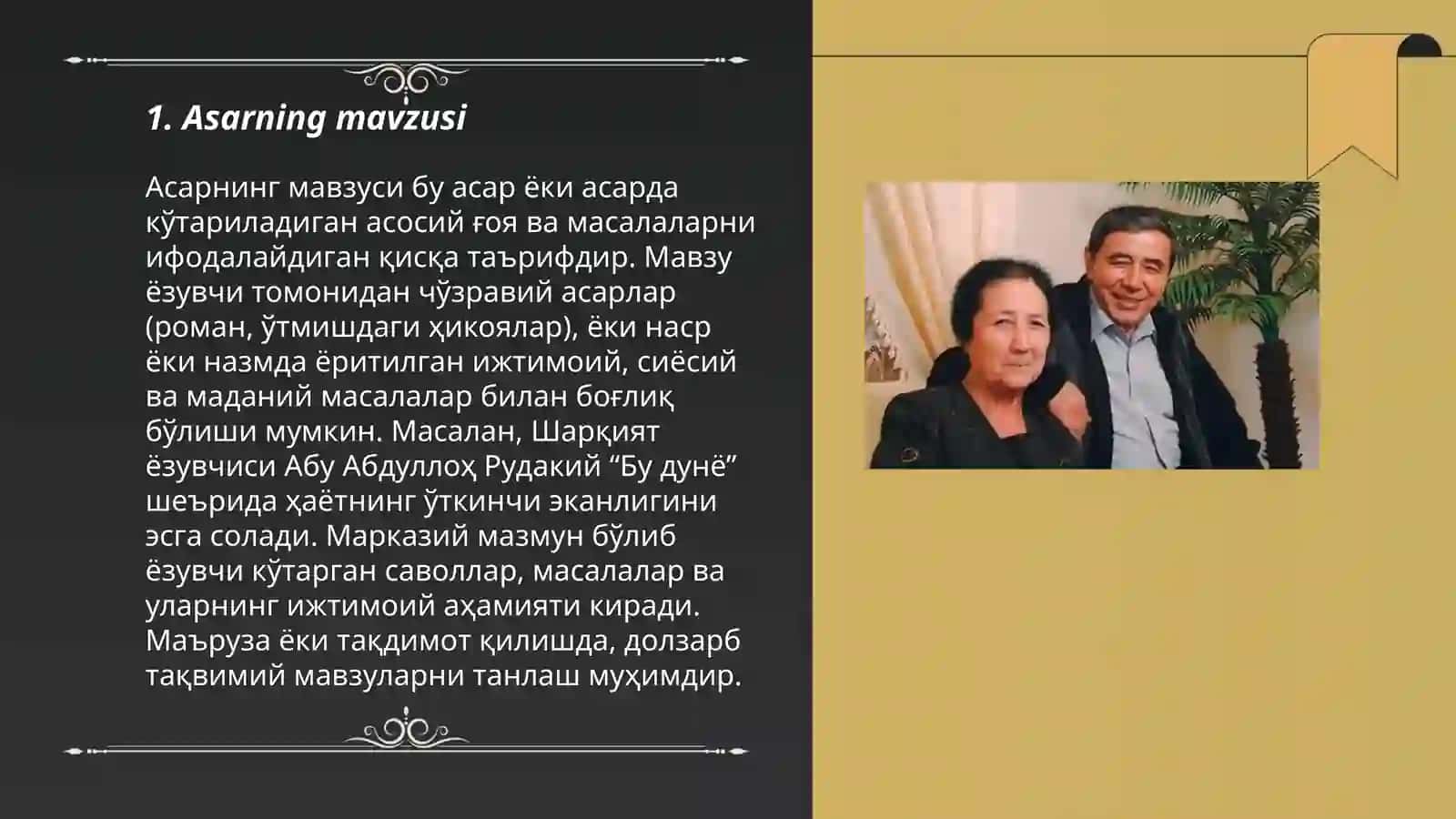O'tkir Hoshimovning "Ikki eshik orasi"asari tahlili 3