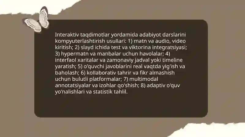Adabiyot óqitishda darslarni kompyuterlashtirish 3
