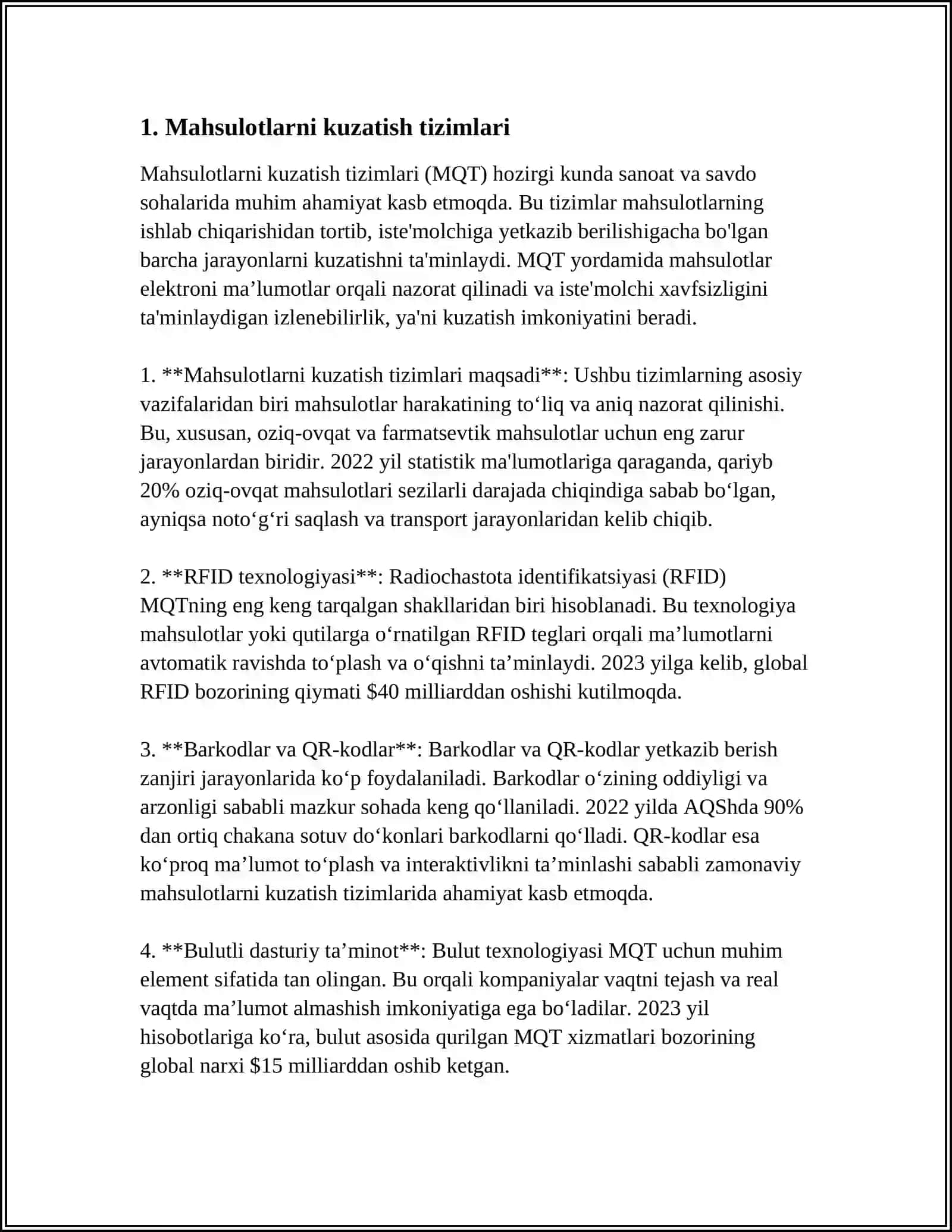 Mahsulotlarni kuzatish tizimlari 3