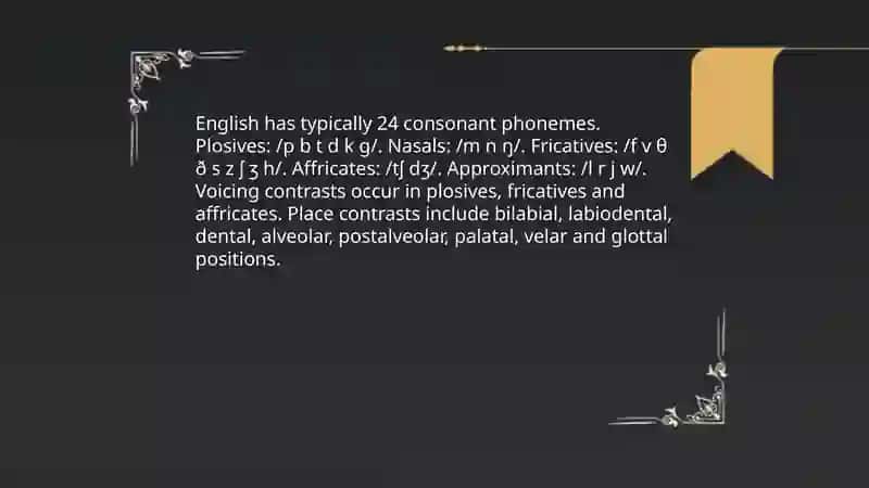 The system of consonant in English 3
