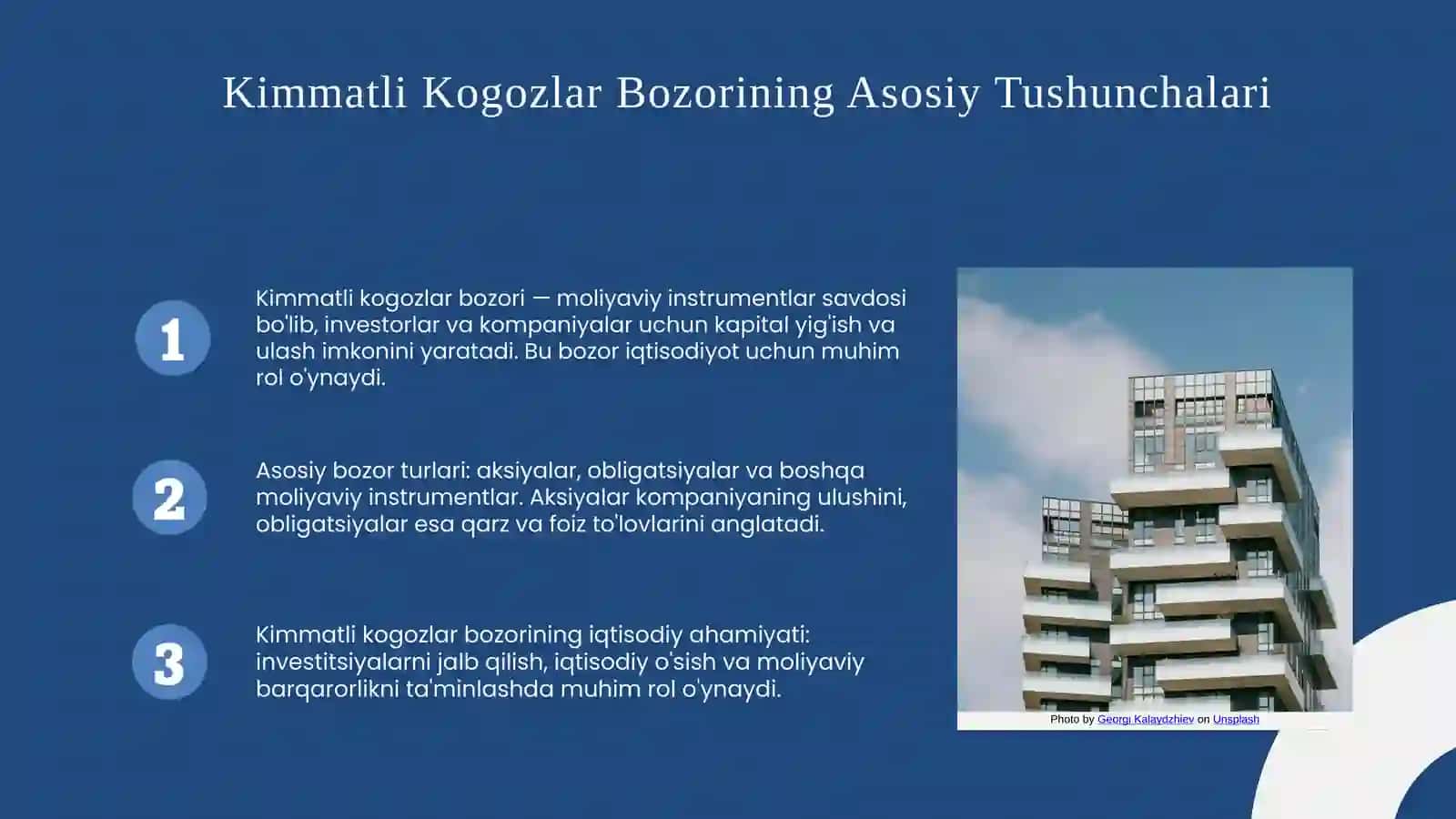 Kimmatli Kogozlar Bozorining Asosiy Tushunchalari 3