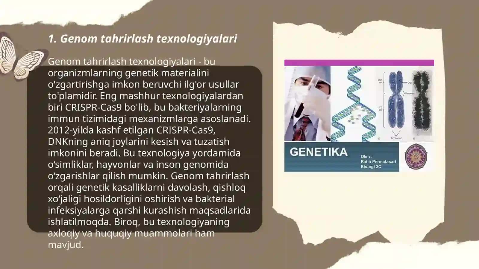 Genetikaning yangi yoʻnalishlari 3