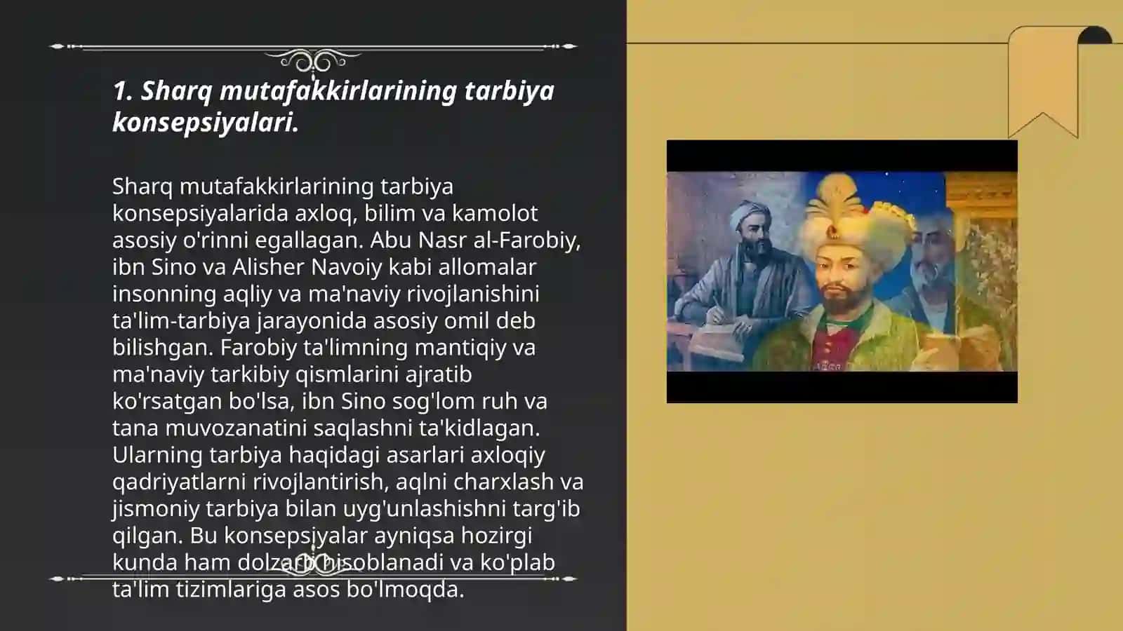 Sharq mutafakkirlari asarlarida tarbiya masalasi 3