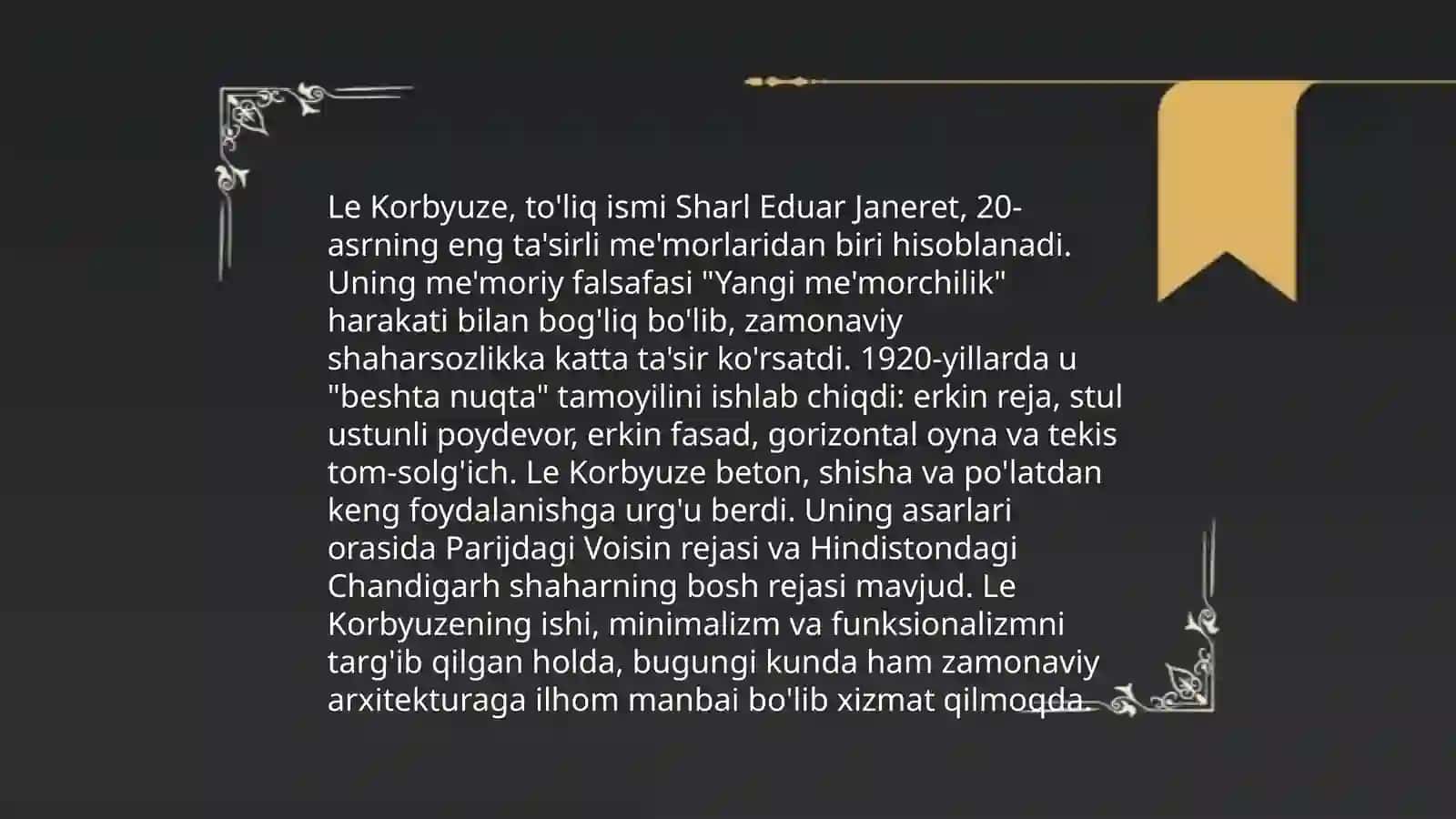 Le Korbyuz'e ijodi 3