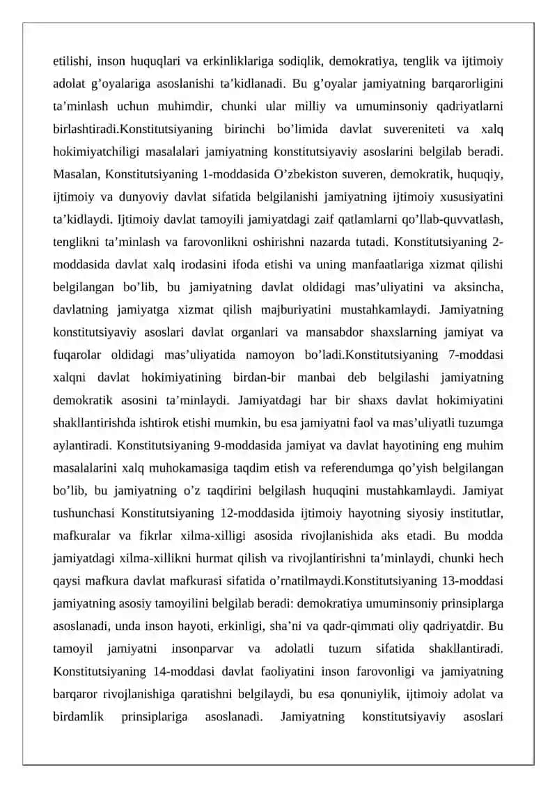 O’zbekiston Respublikasining Konstitutsiyasi 3