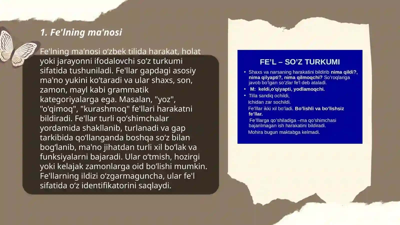 Fe'l soʻz turkumi 3