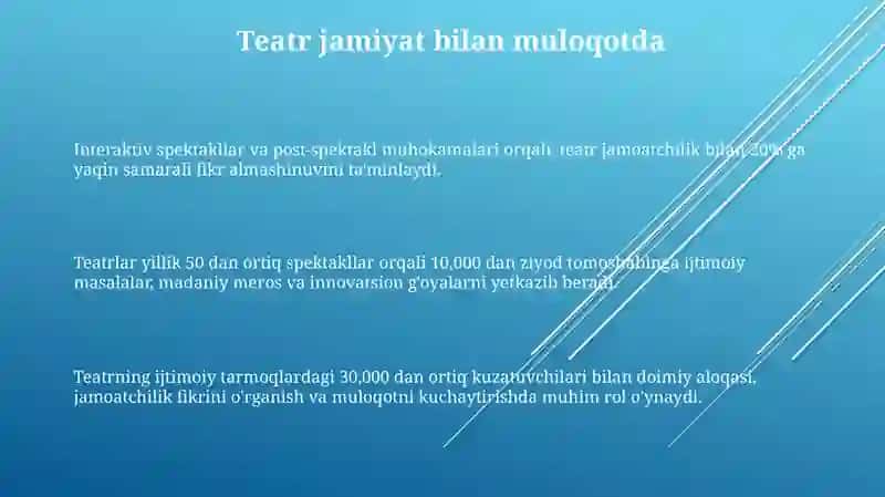 Teatr tarbiya, madaniyat, ma'naviyat va ma'rifat axborot maskani 3