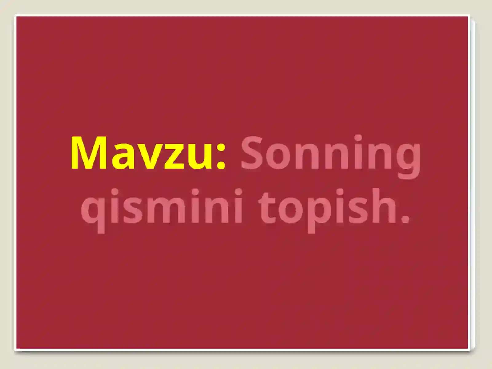 Har xil maxrajli kasrlarni qo'shish va ayirish 3
