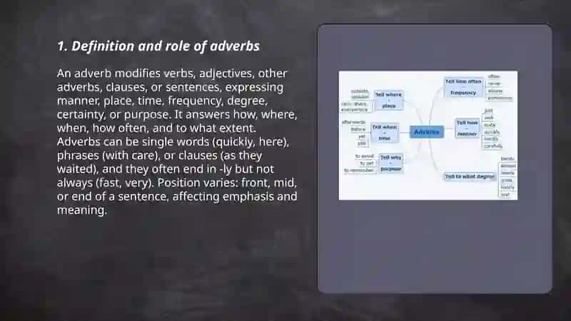 Definition and Role of Adverbs 3