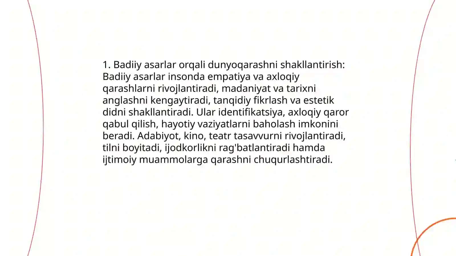 Dunyoni idrok etishda badiiy asarlarning ahamiyati 3