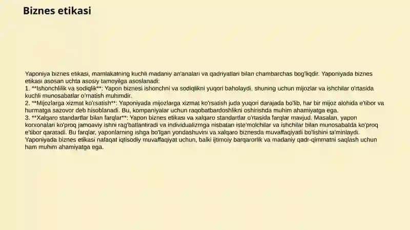 Yaponiya Korporativ Madaniyati 3