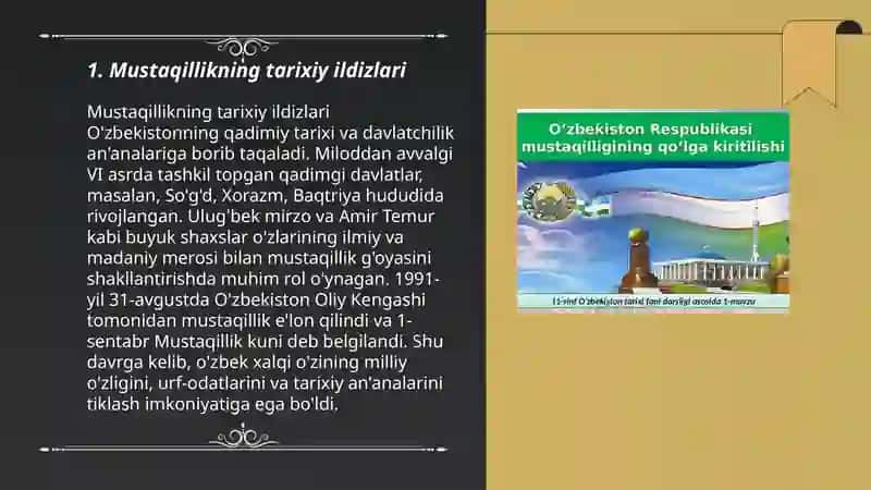 Mustaqillikning Tarixiy Ildizlari 3