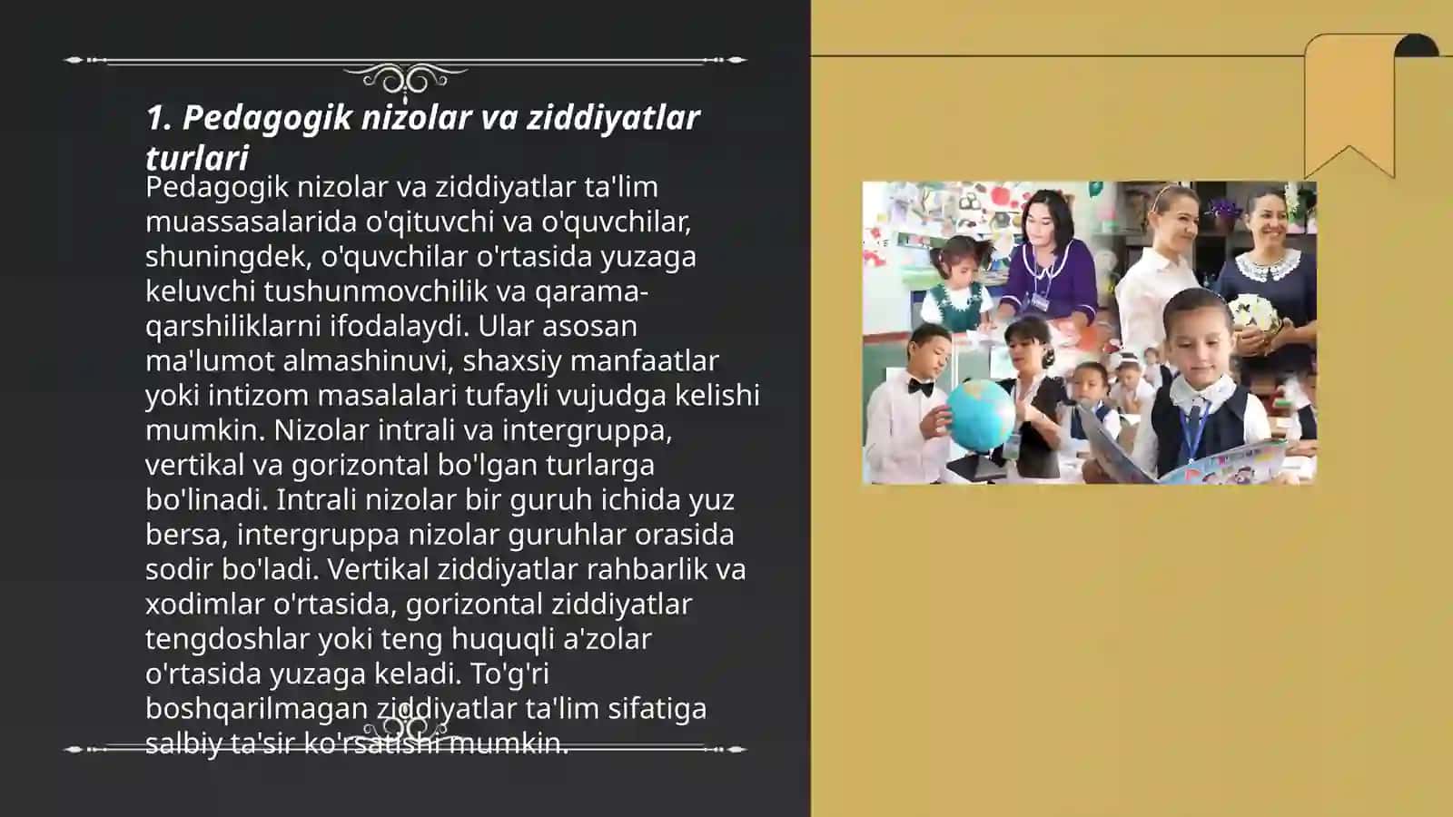 Pedagogik nizolar va ziddiyatlar 3