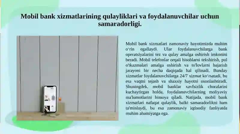 Mobil Bankingning Afzalliklari va Muammolari 3