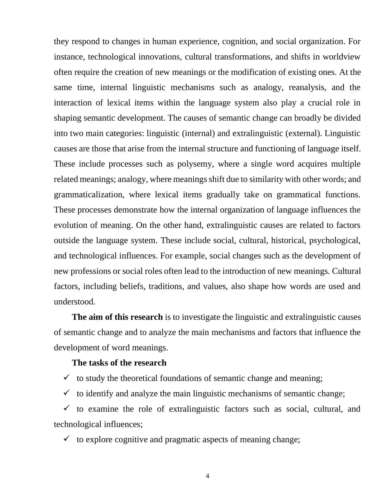 EXTRALINGUISTIC AND LINGUISTIC CAUSES OF SEMANTIC CHANGE 3