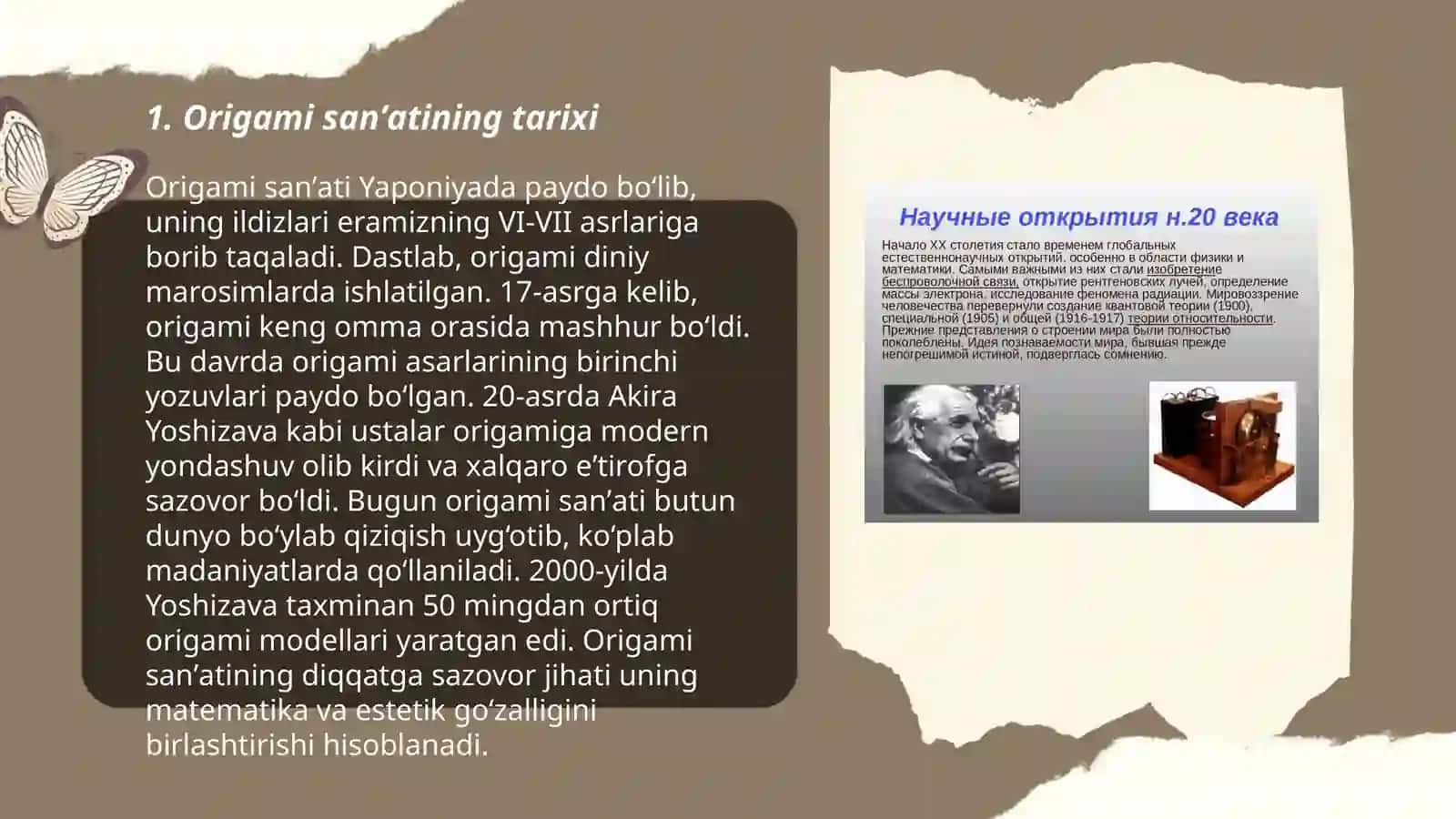 Origami sa'natining rivojlanish tarixi 3