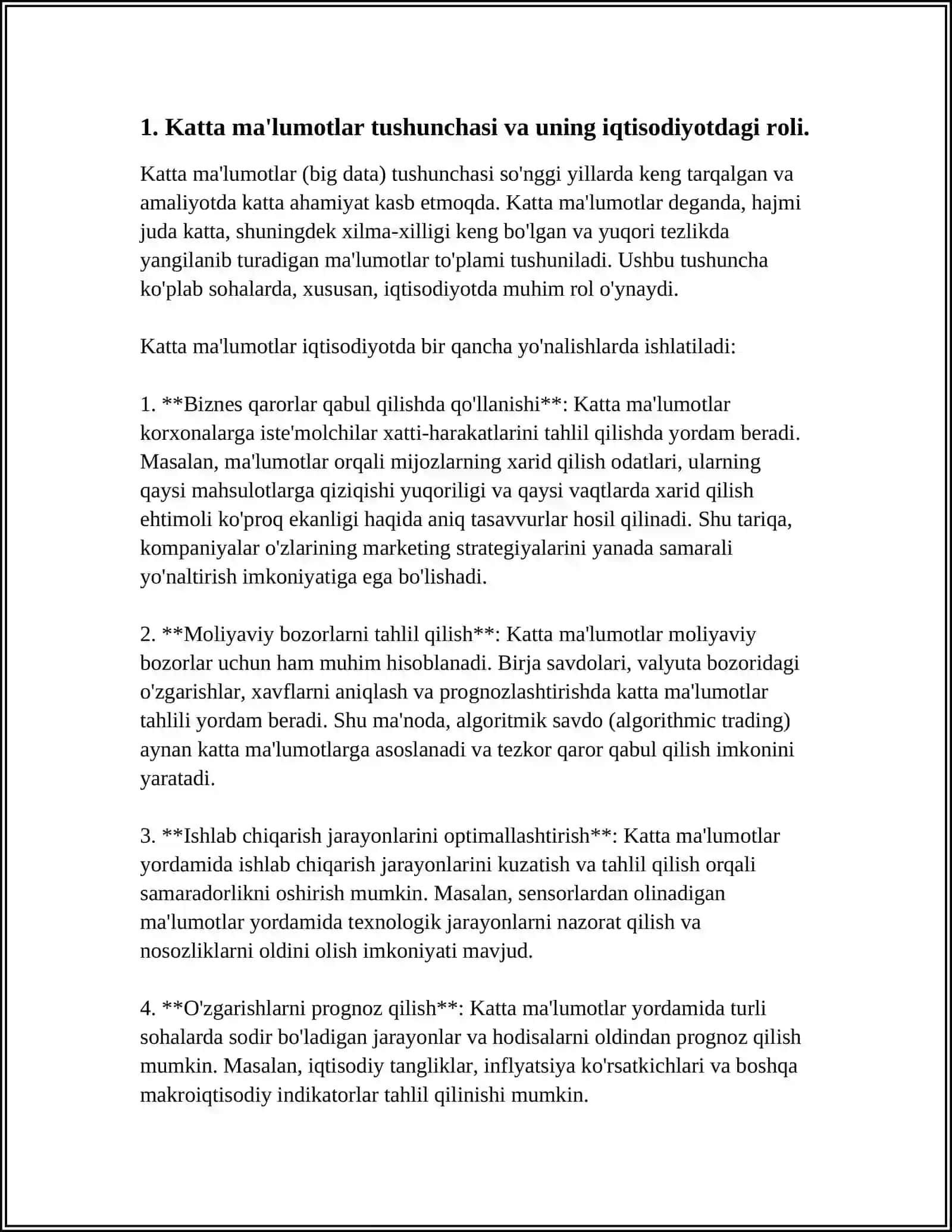 IQTISODIYOTDA BIG DATA TEXNOLOGIYALARINING QO LLANILISHI 3