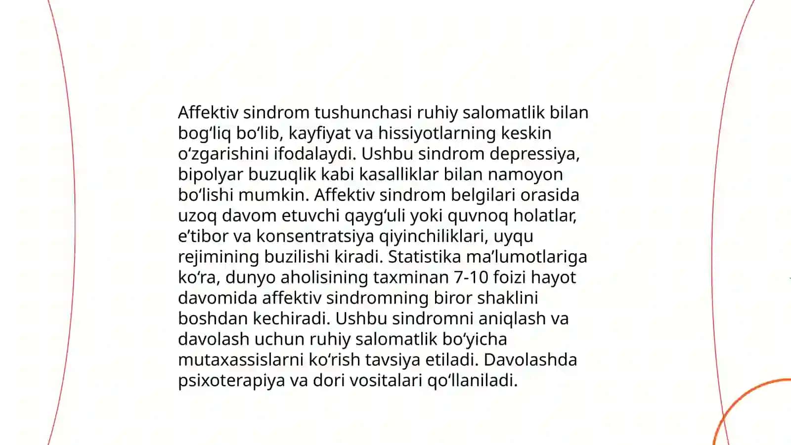 Aferektiv sindrom. Depressiv sindrom 3