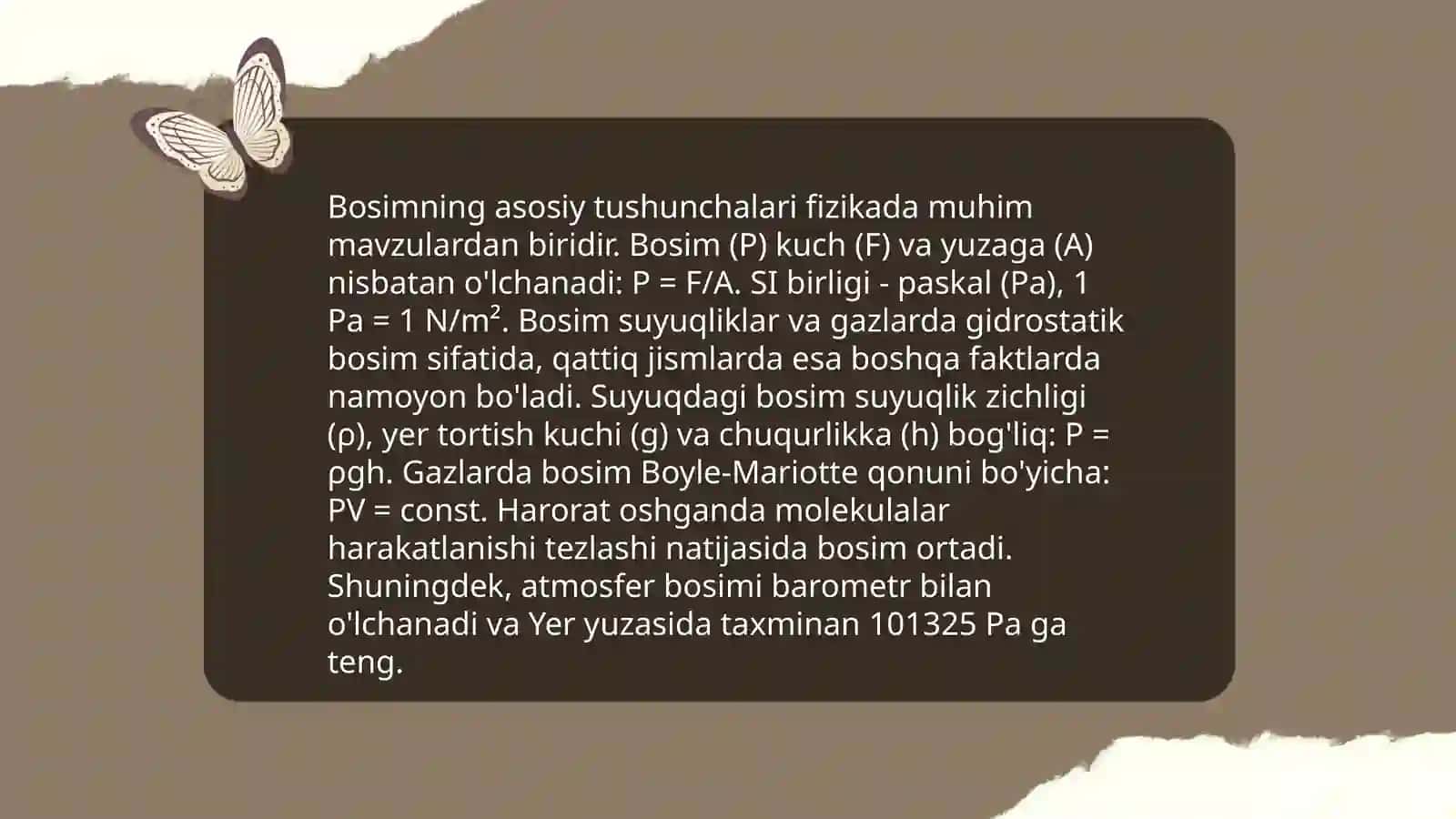 Bosim Suv va gaz bosimi 3