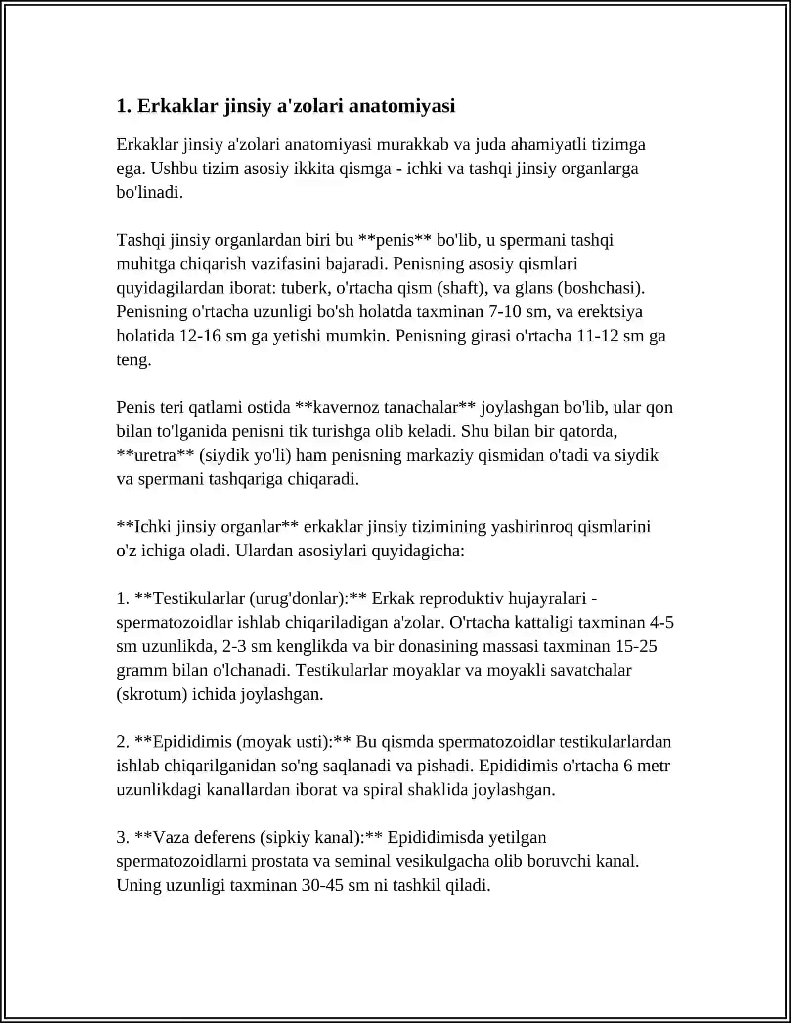 ERKAKLAR JINSI AZOSI 3