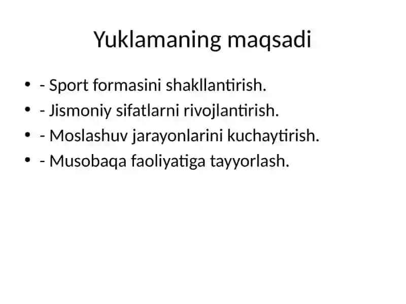 Yuklama va uni belgilovchilari 3