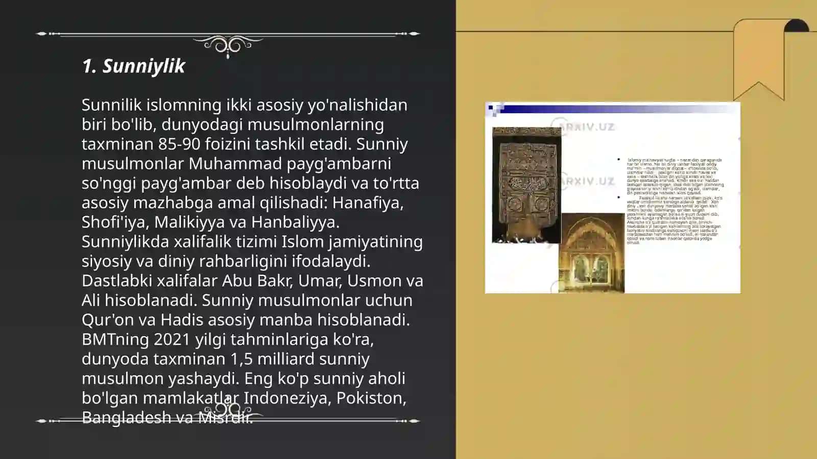 Islom dini aqidaviy yo'nalishlari va maktablari 3