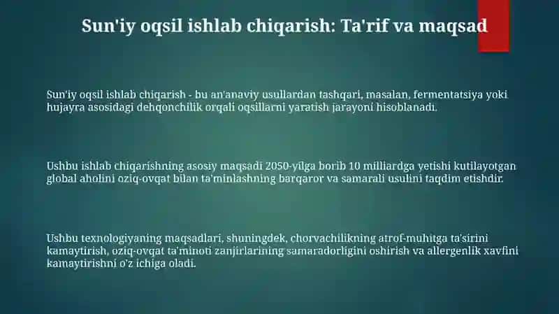 Sun'iy oqsil ishlab chiqarishi 3