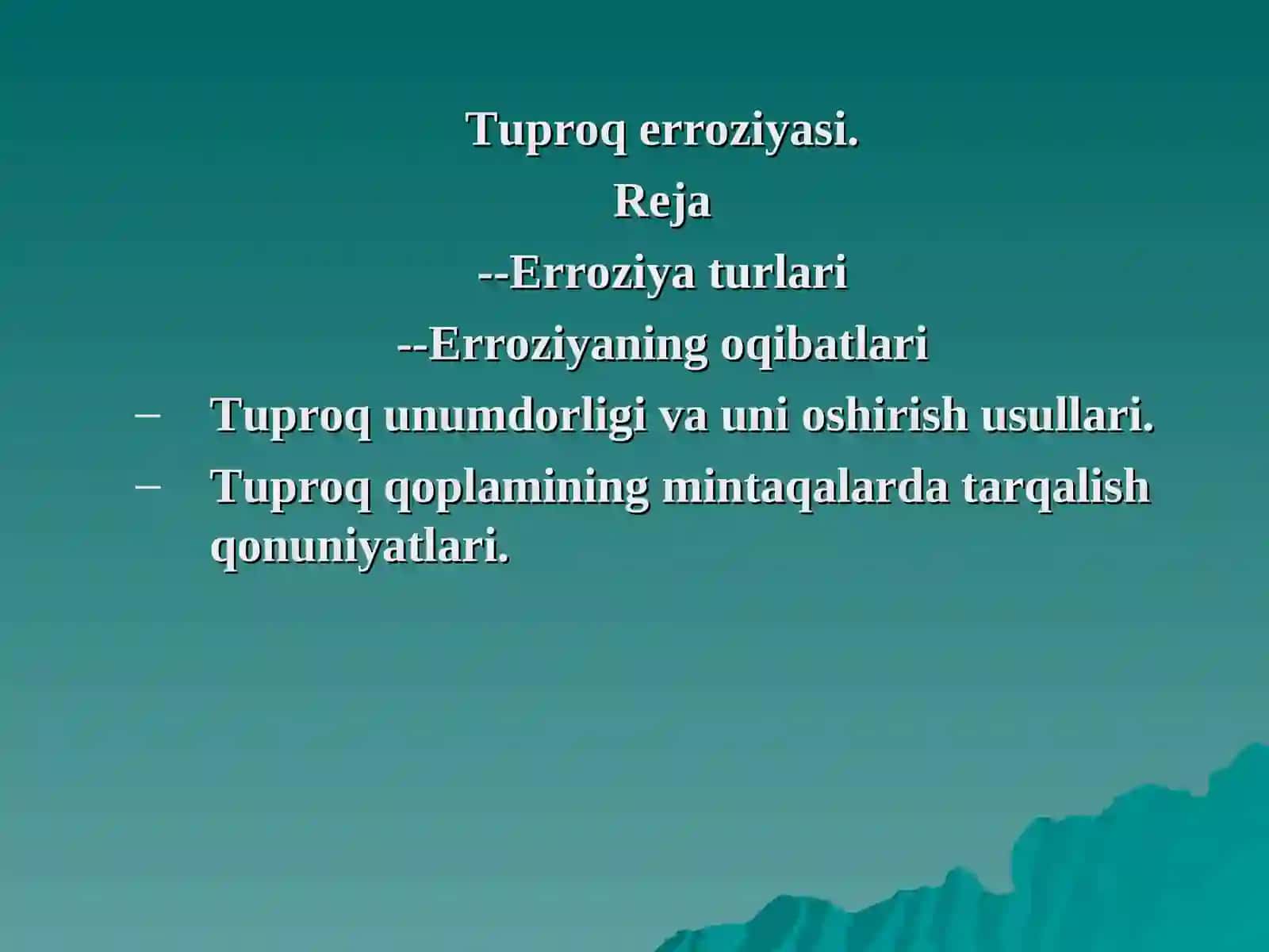 Tuproqshunoslik 3