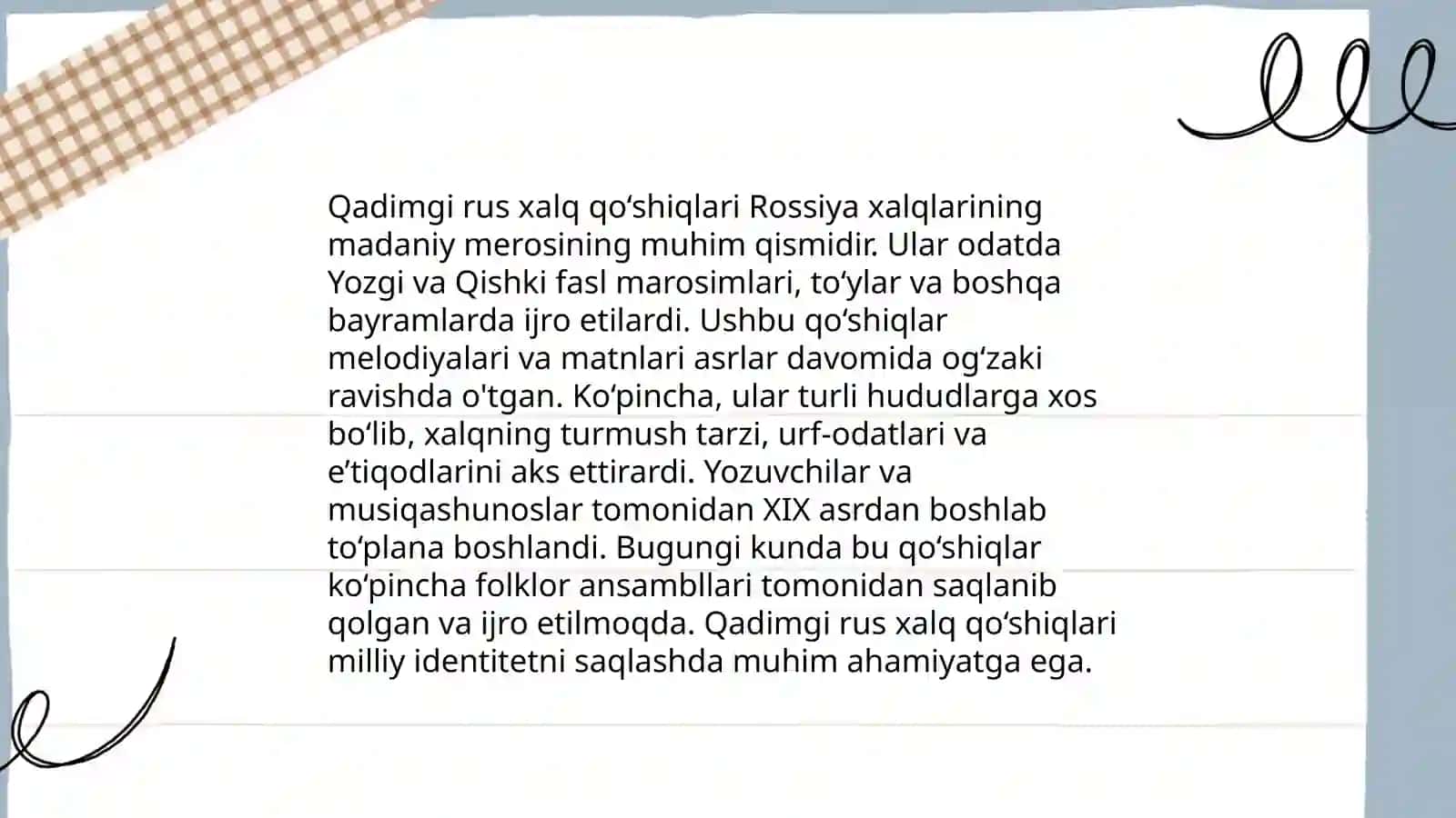 Qadimgi rus xalq qo'shiqlari 3